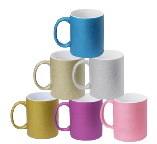 Caneca Porcelana com Glitter Total 325ml